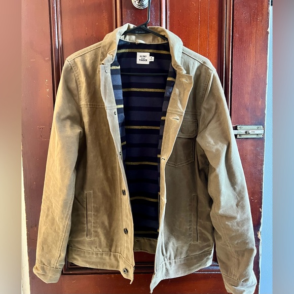 Flint and Tinder: Flannel-Lined Waxed Trucker Jacket - Picture 3 of 7